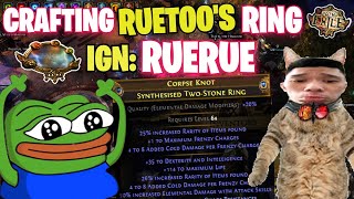 MIRROR CRAFTING RUETOOS RARITY RING SO I CAN GO BACK TO PLAYING WoW  Path of Exile 325 [upl. by Ottilie]