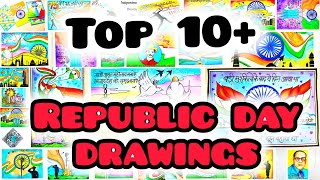 Republic Day Drawing Easy Steps  Republic Day Poster  How To Draw Republic Day Drawing [upl. by Latouche]