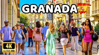 🇪🇦4K GRANADA  The Charming City of Andalucía Spain  City Centre Walking Tour [upl. by Noinatrad]