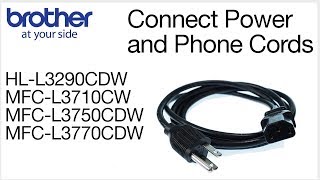 Connecting the cords  Brother MFCL3770CDW or HLL3290CDW [upl. by Waligore743]