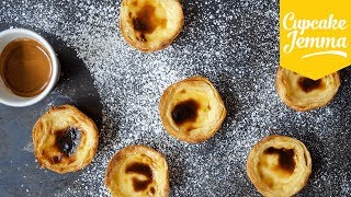 How to Make Pastéis de Nata AKA Portuguese Custard Tarts  Cupcake Jemma [upl. by Anolahs]