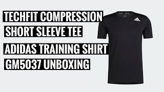 Adidas Training Techfit Fitted Tee  Black  GM5037  unboxing  Lazada [upl. by Phillane]