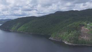 Tonstad Sirdal Sirdalsvatnet  Flying Over Norway [upl. by Osman448]