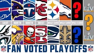 FAN VOTED NFL Playoff Predictions 2020  Super Bowl 55 Winner [upl. by Boaten]