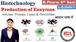 Production of Enzymes  Amylase Lipase Protease amp Others  L6 Unit1 Biotechnology 6th Sem [upl. by Oluap]