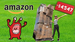 We Bought A MONSTER Amazon Returns Pallet For 600  Unboxing 4500 In MYSTERY Items [upl. by Marcello]