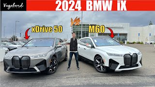 2024 BMW iX M60 vs 2024 BMW iX xDrive50 [upl. by Rubi]