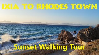 🇬🇷 Walking from Ixia Ialysos to Rhodes Town GREECE [upl. by Everest]