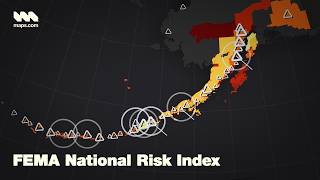 FEMA National Risk Index  Animated Maps [upl. by Yrannav]