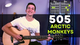 How to Play 505 by Arctic Monkeys on Guitar  EASY Guitar Lesson [upl. by Newlin]