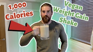 Vegan Bodybuilding Weight Gain Shake  Home made 1000 Calories [upl. by Brown]