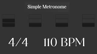 Metronome  110 BPM [upl. by Ephrem63]