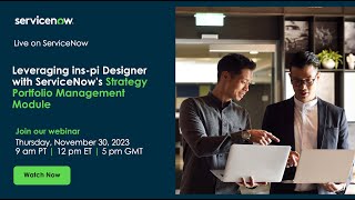 Leveraging inspi Designer with ServiceNows Strategy Portfolio Management Module [upl. by Yatnahs]