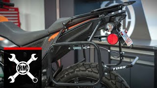 How To Install Tusk Pannier Racks with Top Rack on a KTM 390 Adventure [upl. by Pierpont]