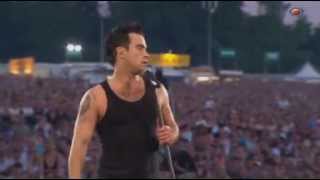 Robbie Williams  quotMe and my monkeyquot Live  Knebworth [upl. by Nary719]