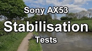 Sony FDRAX53 stabilisation tests off standard active intelligent active [upl. by Beera988]