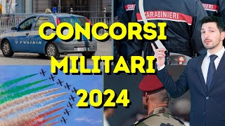 Prossimi CONCORSI MILITARI 2024🚀 [upl. by Esiahc]