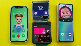 Incoming Call vs Alarm ClockTimer IPhone 11Samsung Z Fold2Z Flip5Motorola Razr 40 Ultra [upl. by Tyika249]