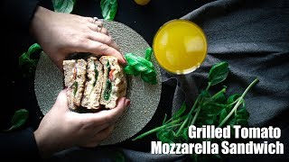 Grilled Tomato Mozzarella Sandwich Recipe  Easy Cheese Sandwich  Italian Sandwich [upl. by Hendon889]