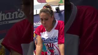 Hot Dog Eating Contest new record Miki Sudo [upl. by Riane621]