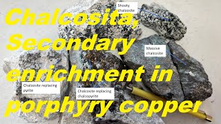 Chalcosite secondary enrichment in porphyry copper deposits [upl. by Aiuqet]