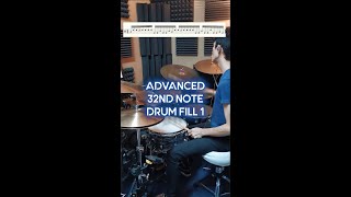 Advanced 32nd note Drum Fill Chop 1 Drum Lesson [upl. by Akenehs]