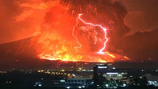 PANIC Volcano Explosion 🌋 Lava goes to Goma Mount Nyiragongo eruption DR Congo [upl. by Alleras241]