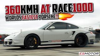 INSANE 360KMH 997 RUNS AT RACE1000 2023 porsche esmotoruk race1000 997 [upl. by Atilrac785]