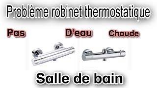 Problème mitigeur robinet thermostatique salle de bain pas d’eau chaude [upl. by Staw]