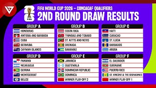 🟣 Group Draw Results FIFA World Cup 2026 CONCACAF Qualifiers Second Round [upl. by Holman]