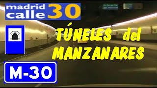 M30 Madrid  Túneles del Manzanares  Manzanares Tunnels  M30 Madrid Ring Road  Spain [upl. by Cirnek508]