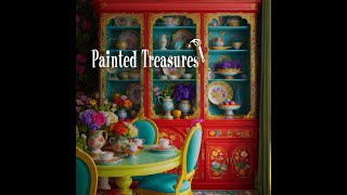 Painted Treasures Colorful Dining Room Ideas for China Cabinet Makeover [upl. by Hobard188]