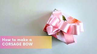 How to make a Corsage Bow 코사지 리본 만들기 [upl. by Darren]