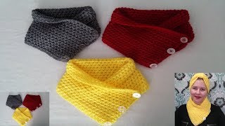 COMO TEJER CUELLO BUFANDA A CROCHET 🧶🧣 [upl. by Naara]