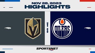 NHL Highlights  Golden Knights vs Oilers  November 28 2023 [upl. by Arlo580]