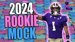 WAY TOO EARLY ROOKIE MOCK DRAFT SuperflexTE Prem 2024 Dynasty Fantasy Football  NFL Mock Draft [upl. by Stefanie]