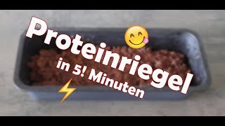 Proteinriegel in 5 Minuten  kein Backen  günstig unvergleichbar lecker  perfekt als Diät  Hilfe [upl. by Yobybab]