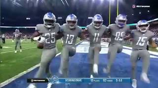 Detriot Lions Rockettes Kickline Dance TD Celebration in Endzone [upl. by Torr948]