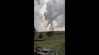 Tornado video near Pleasantville on April 4 2023 [upl. by Esinehc977]