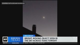 Bright moving object seen across the Texas sky Friday night [upl. by Anihsak]