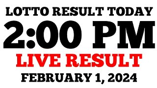 Lotto Result Today 2PM Draw February 1 2024 Thursday PCSO LIVE Result [upl. by Colbert]