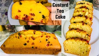 Custard Cake Recipe  Easy Tea Cake Recipe  Eggless Custard Cake [upl. by Koren]