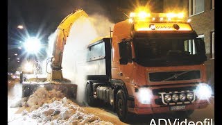 Snowblower Wheel loader amp Motor Grader  snowclearing  Sweden  4K [upl. by Ted]