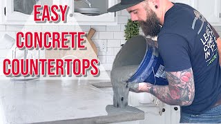 Easy Concrete Countertops  Concrete Countertops How To [upl. by Aveline]