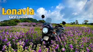 karvi flower festival Lonavla 2024  Moto Vlog [upl. by Damali]