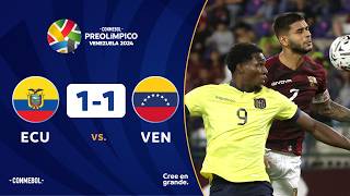 ECUADOR vs VENEZUELA 11  RESUMEN  CONMEBOL PREOLÍMPICO  FASE PRELIMINAR [upl. by Asenad]