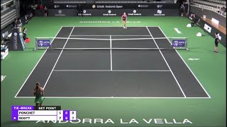 Jessika Ponchet vs Katrina Scott Tennis Coverage WTA 125k Andorra [upl. by Roosevelt976]