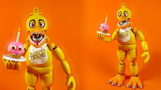 UNWITHERED CHICA😱😱REMAKE20FNAF FAN MADE PLASTILINA✔✔✔ PORCELANA✔✔ POLYMER CLAY✔ [upl. by Hairabez]