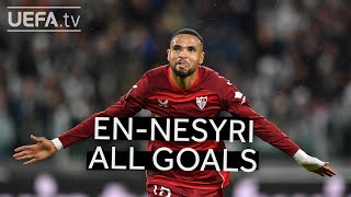 SEVILLA v ROMA  Youssef ENNESYRI All UEL GOALS [upl. by Llenaj]