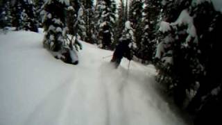 Backcountry telemark skiing POV [upl. by Ginsberg344]